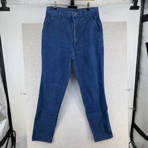 Vtg Wrangler Silver Lake Womens 30 x 32 Blue Denim Jeans Bare Back High Waist